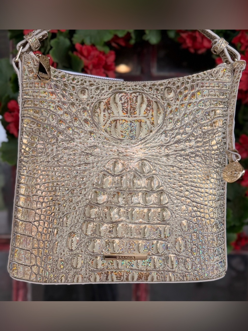 BRAHMIN KATIE HOLOGRAM NWT PERFECT EYE PLACEMENT GORGEOUS HTF FIRM
